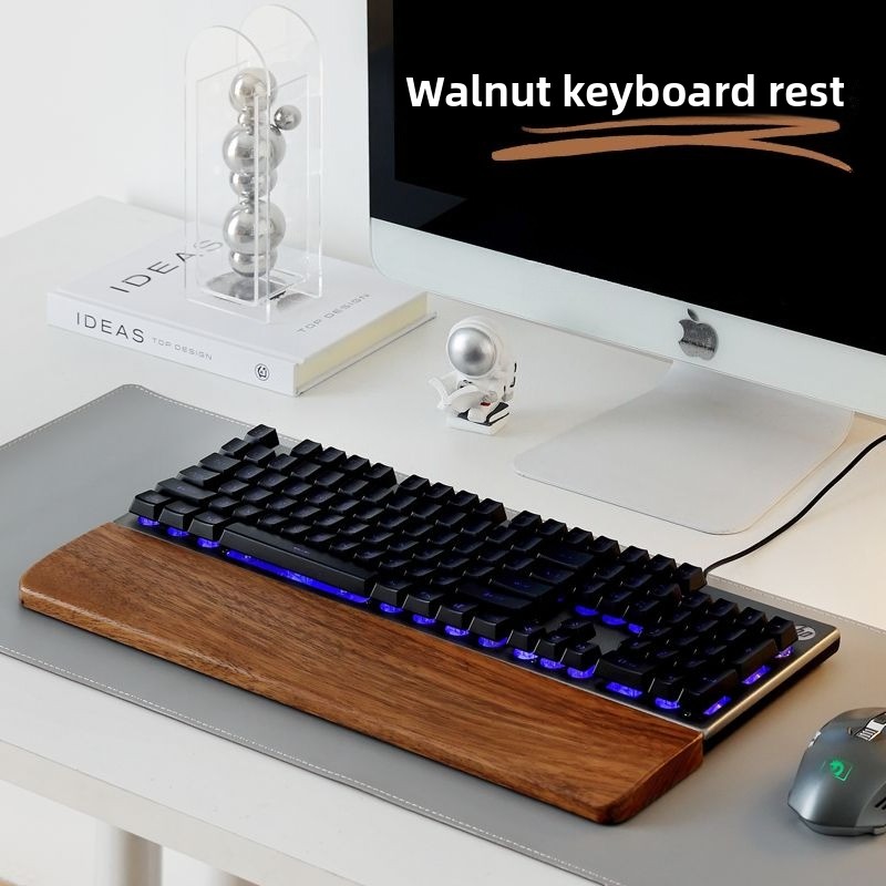 Gaming Keyboard Nearby - Tastiera in legno massello Poggiapolsi Tappetino