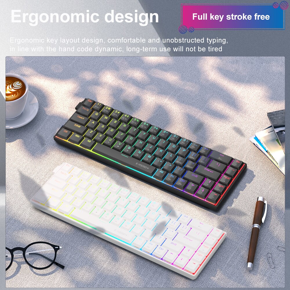 E-YOOSO A68 RGB Mini Slim USB  - Gaming Keyboard Mini recensione e prezzo