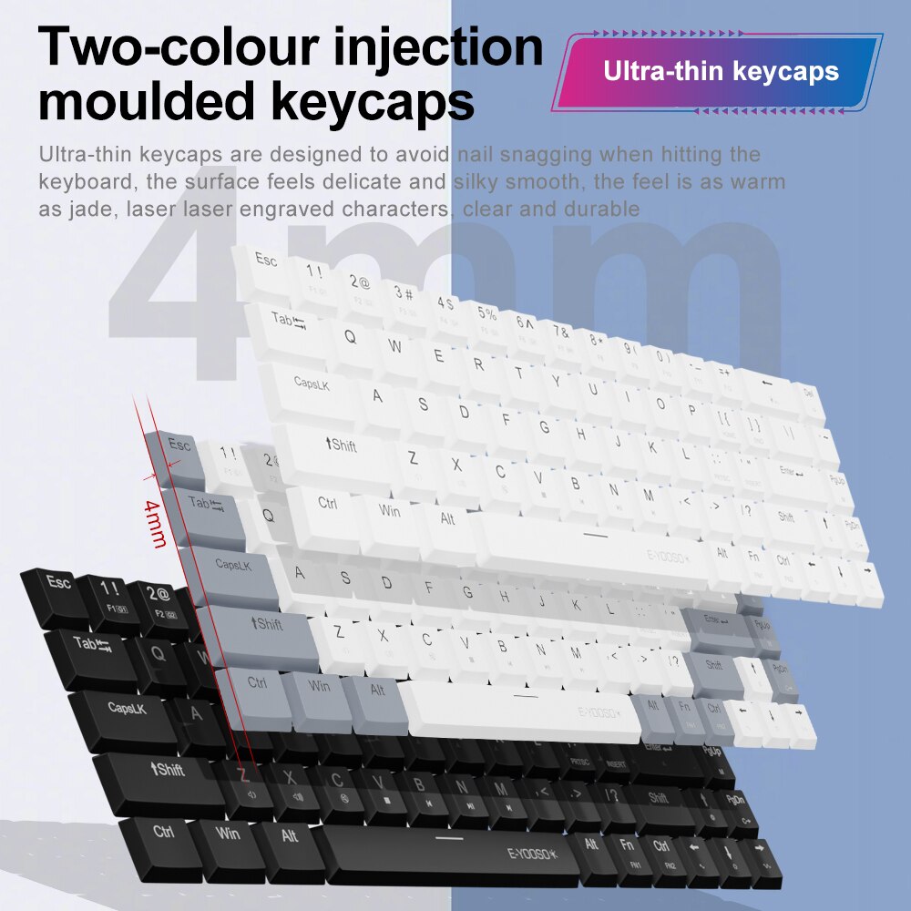 E-YOOSO A68 RGB Mini Slim USB  - Gaming Keyboard Mini recensione e prezzo